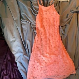 Hollister lace halter high neck dress